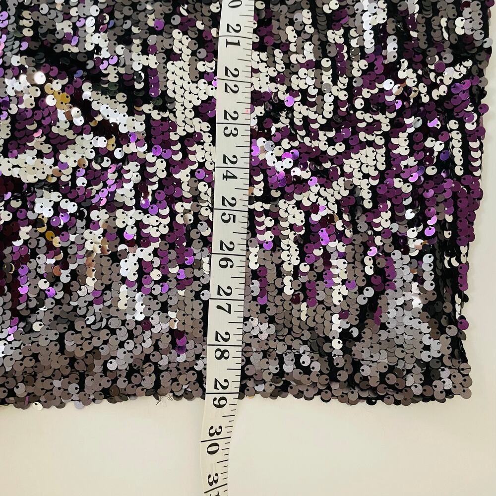 NWT Formal Purple Multi Full Sequin Strapless Party Dress - Picture 11 of 14